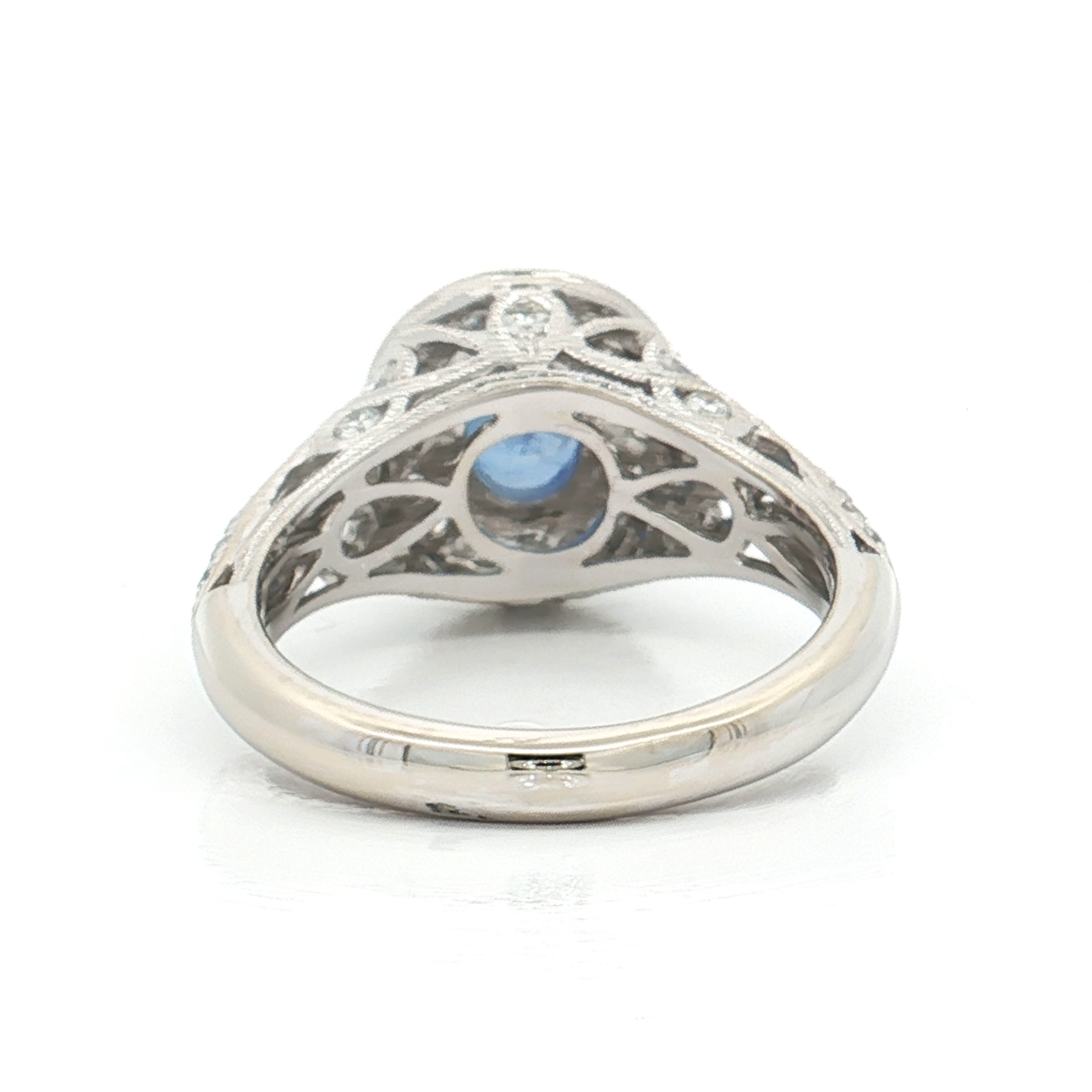 White Gold Sapphire & Diamond Ring