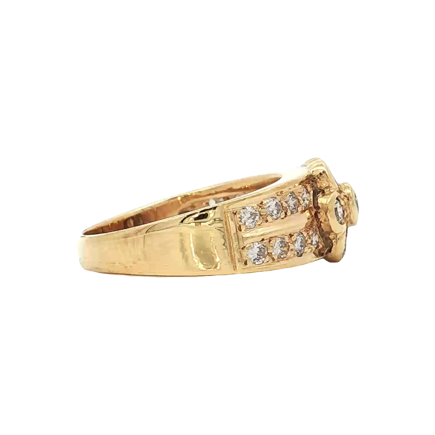 Yellow Gold Diamond Fashion Ring