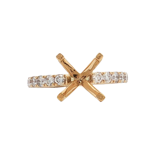 Yellow Gold Diamond Bridal Setting