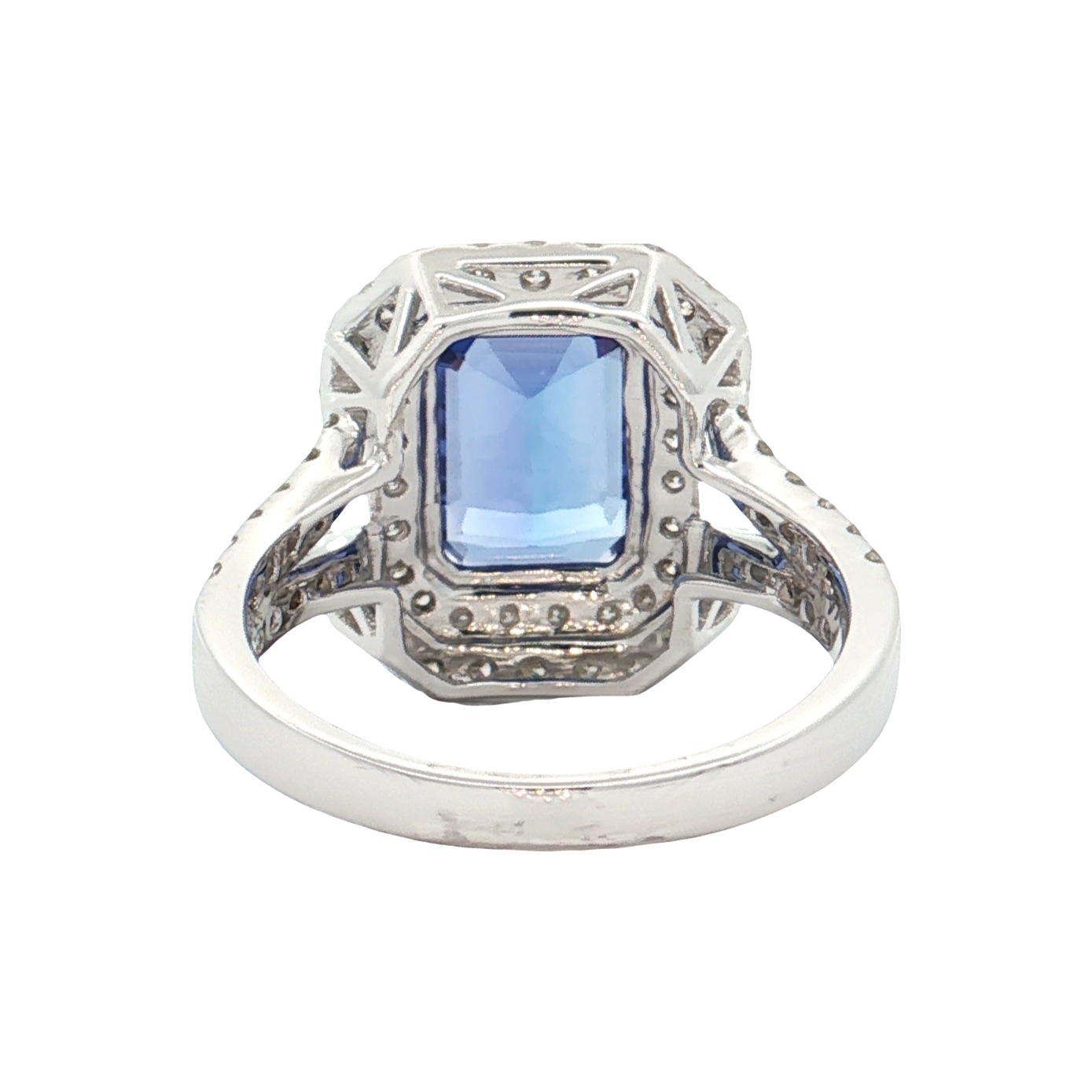 White Gold Tanzanite & Diamond Ring