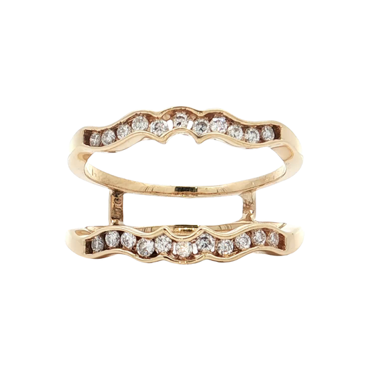 Yellow Gold Diamond Ring Guard