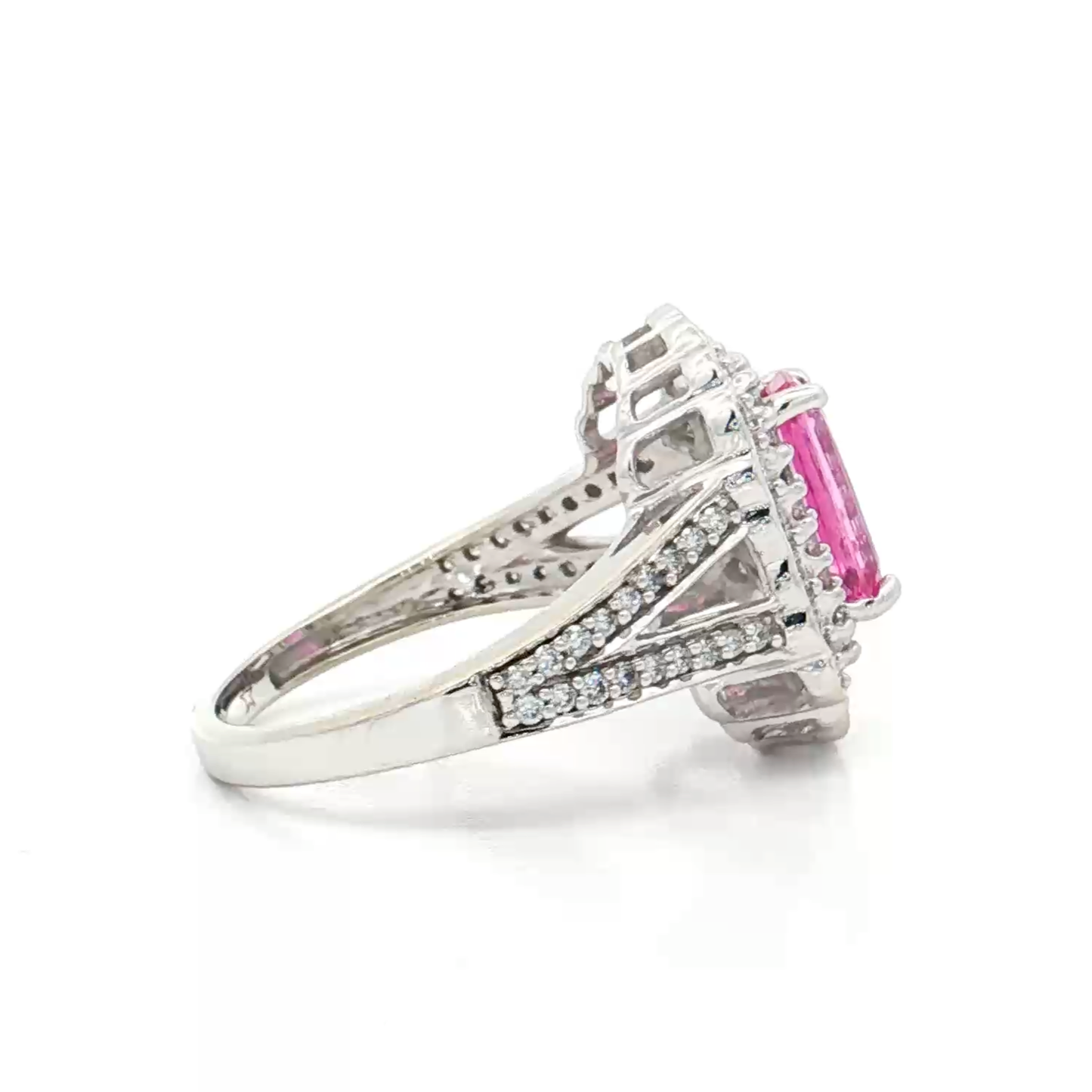 White Gold Sapphire & Diamond Ring