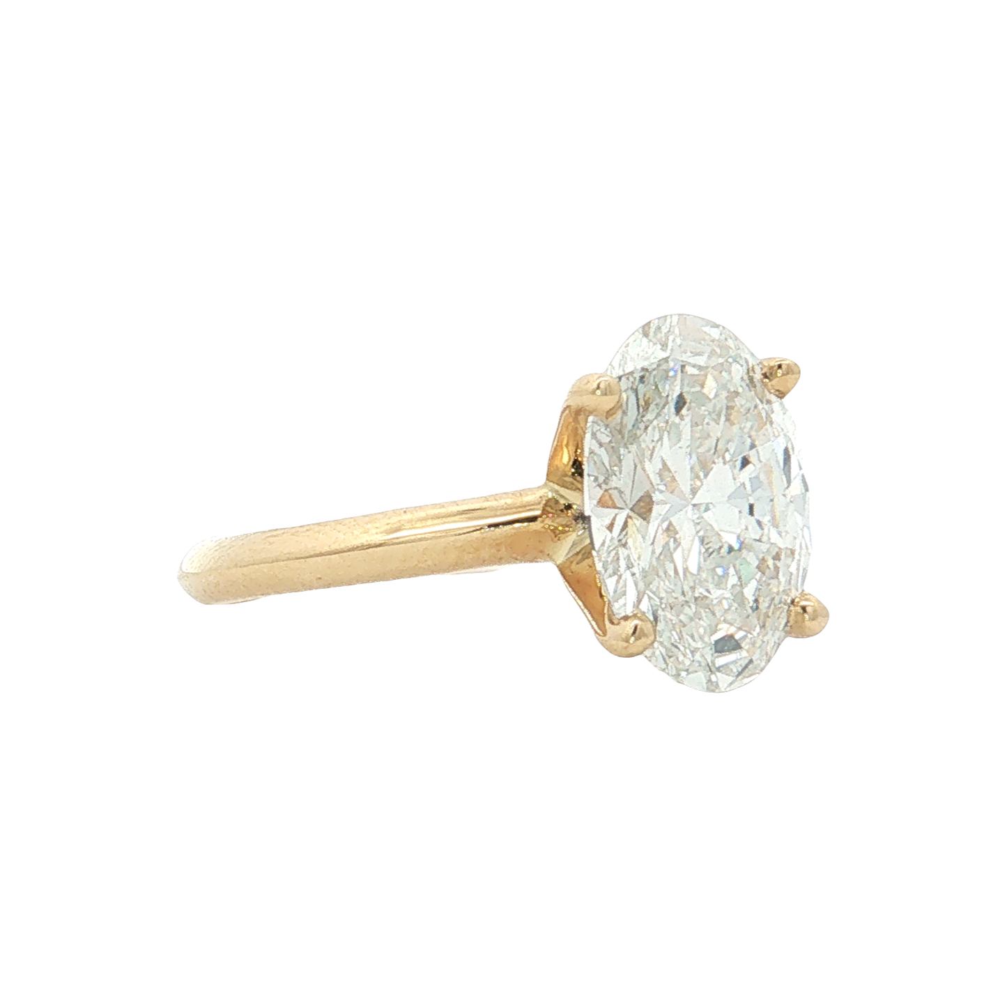 Yellow Gold Lab-Diamond Ring