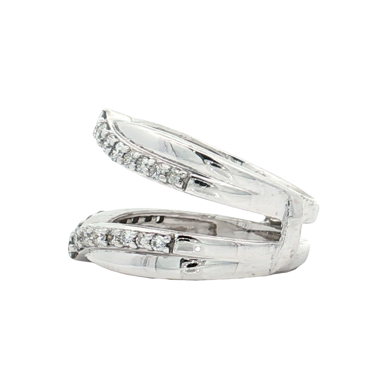 White Gold Diamond Ring Guard