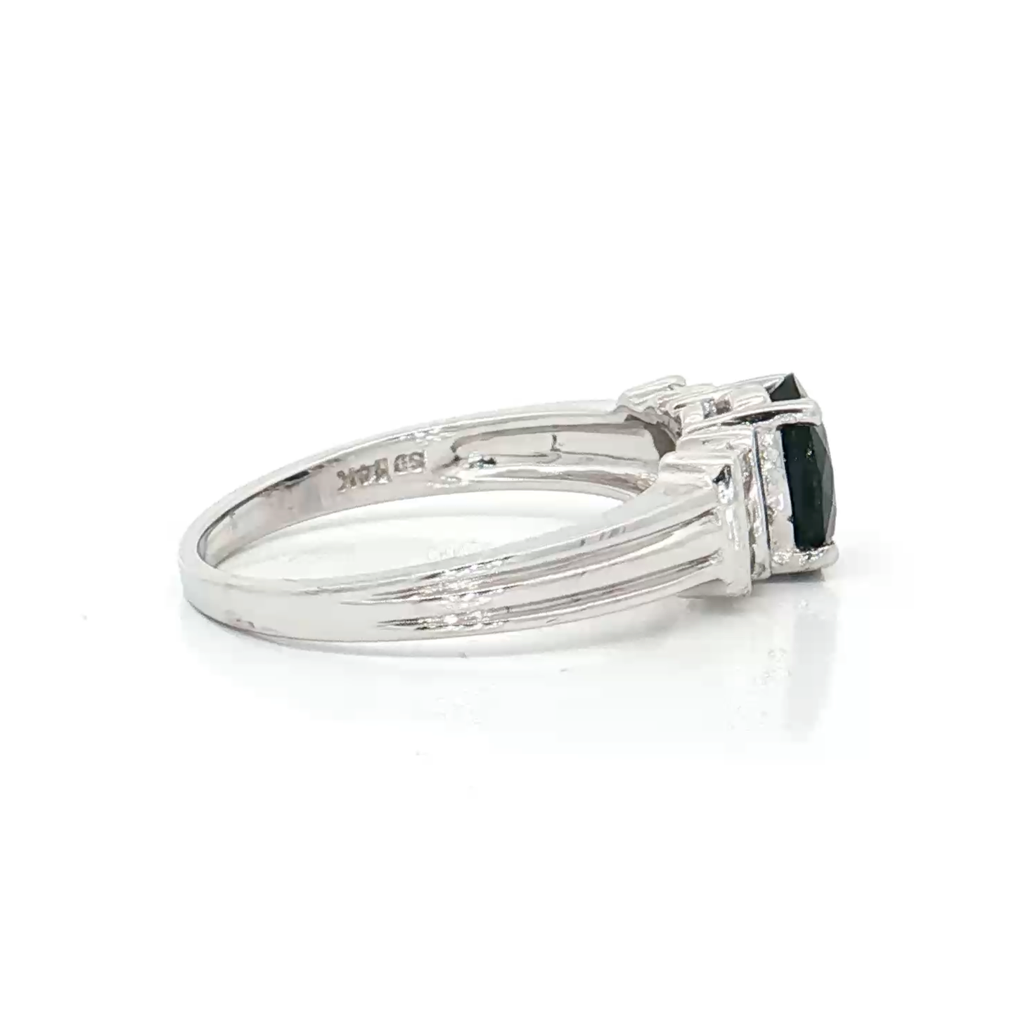 White Gold Sapphire & Diamond Ring