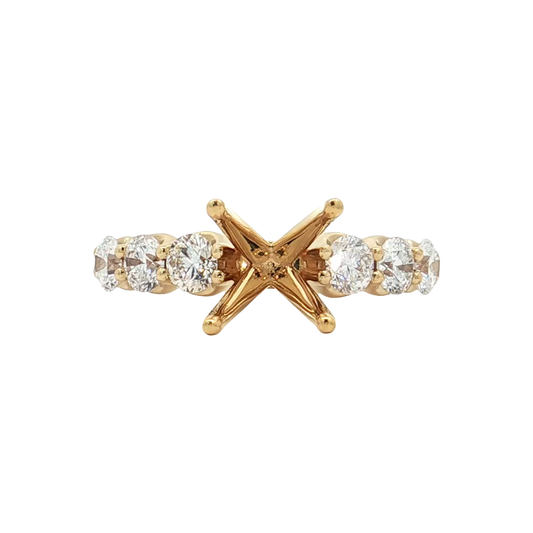 Yellow Gold Diamond Bridal Setting