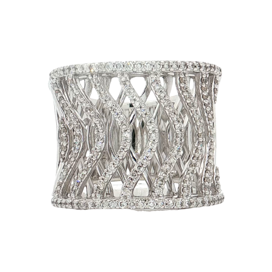 White Gold Diamond Fashion Ring