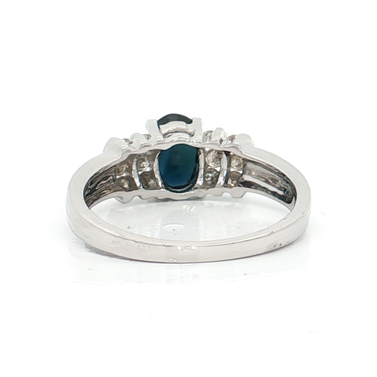 White Gold Sapphire & Diamond Ring