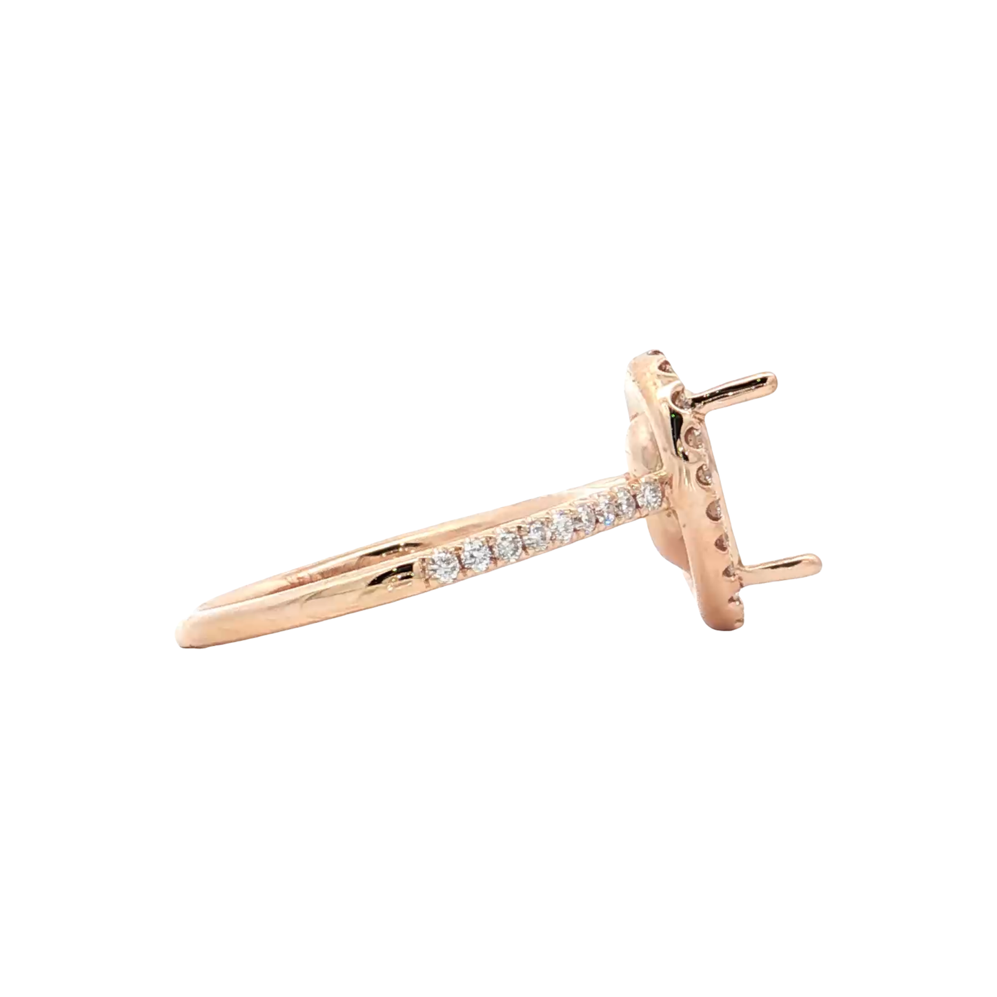 Rose Gold Diamond Bridal Setting