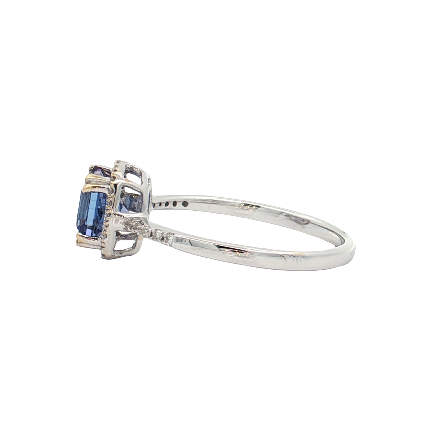 White Gold Tanzanite & Diamond Ring