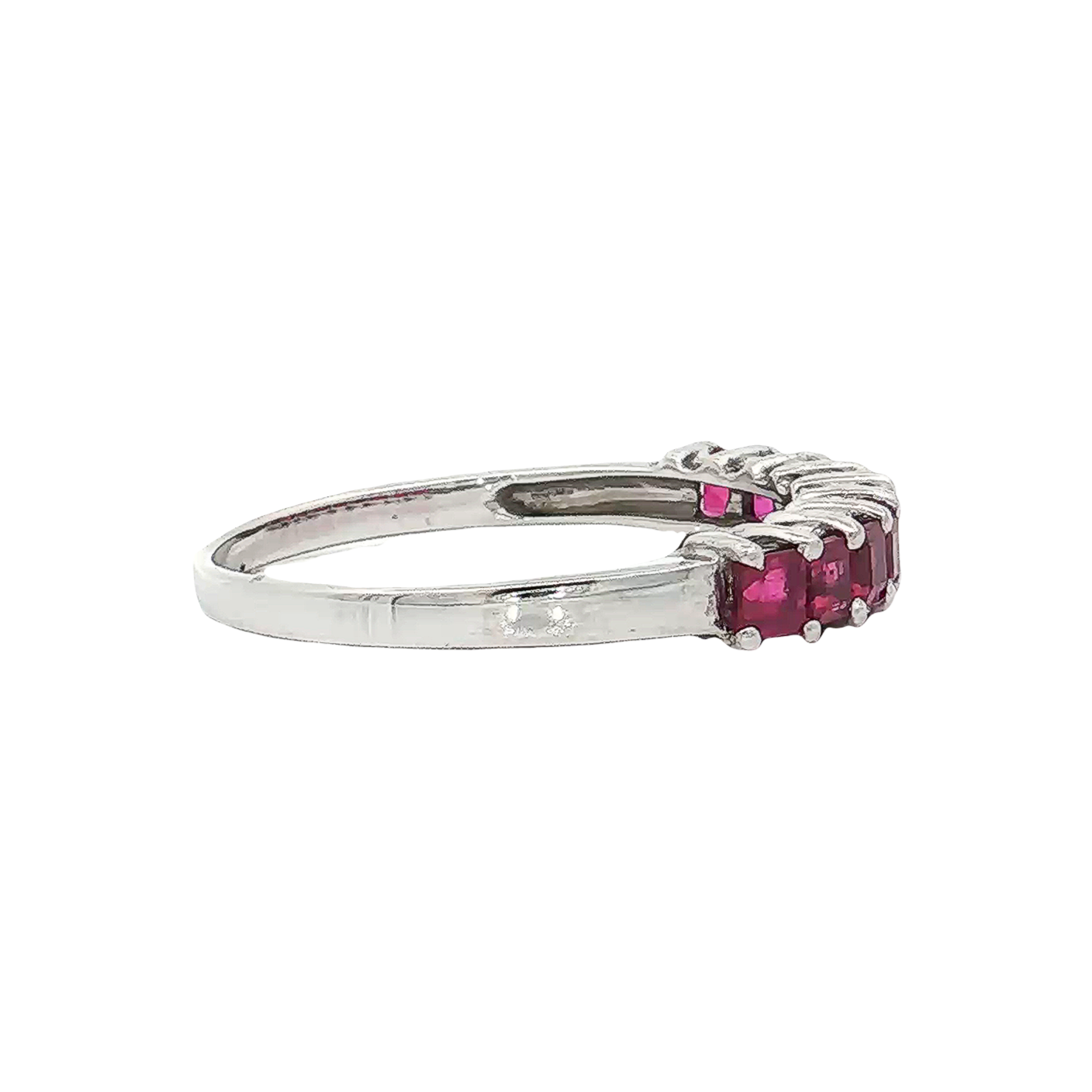 White Gold Ruby Band