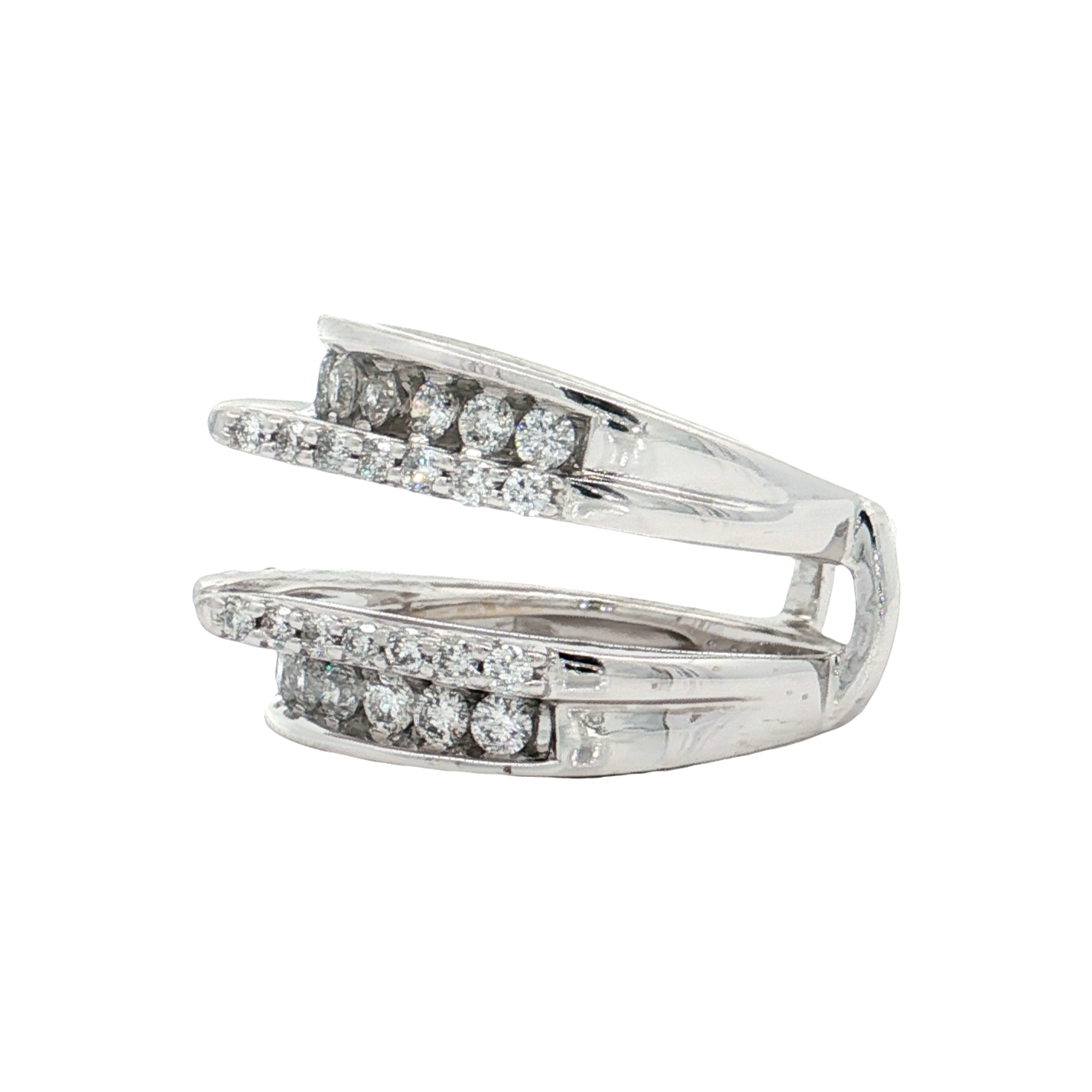 White Gold Diamond Ring Guard