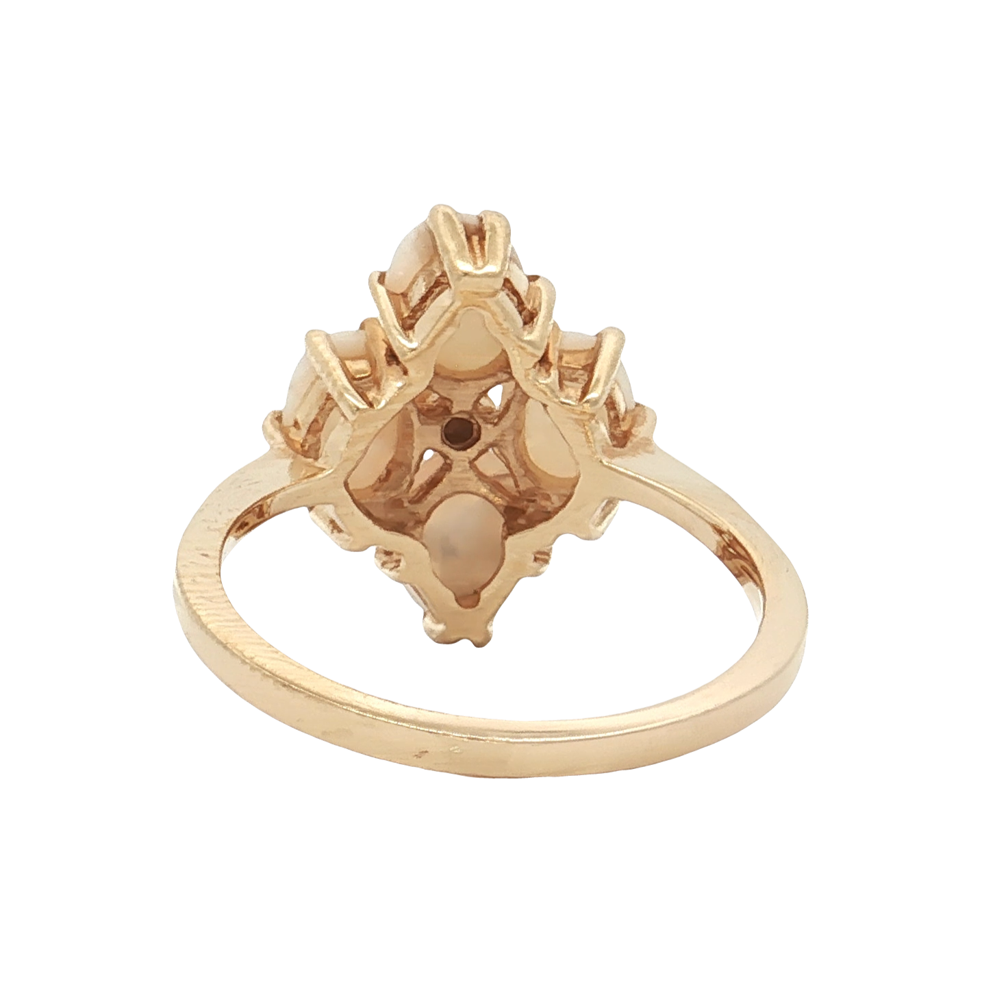 Yellow Gold Opal & Diamond Ring