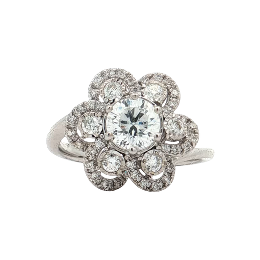 White Gold Diamond Bridal Ring
