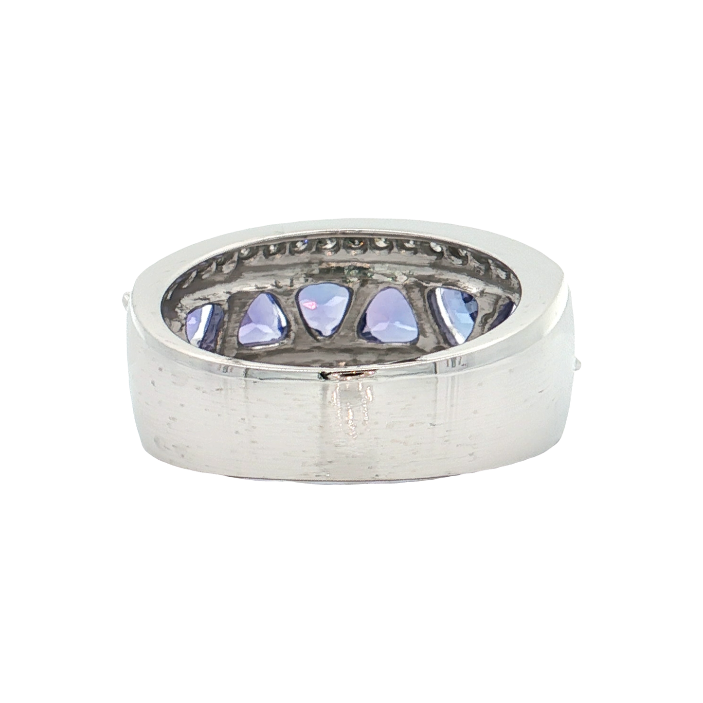White Gold Tanzanite & Diamond Band