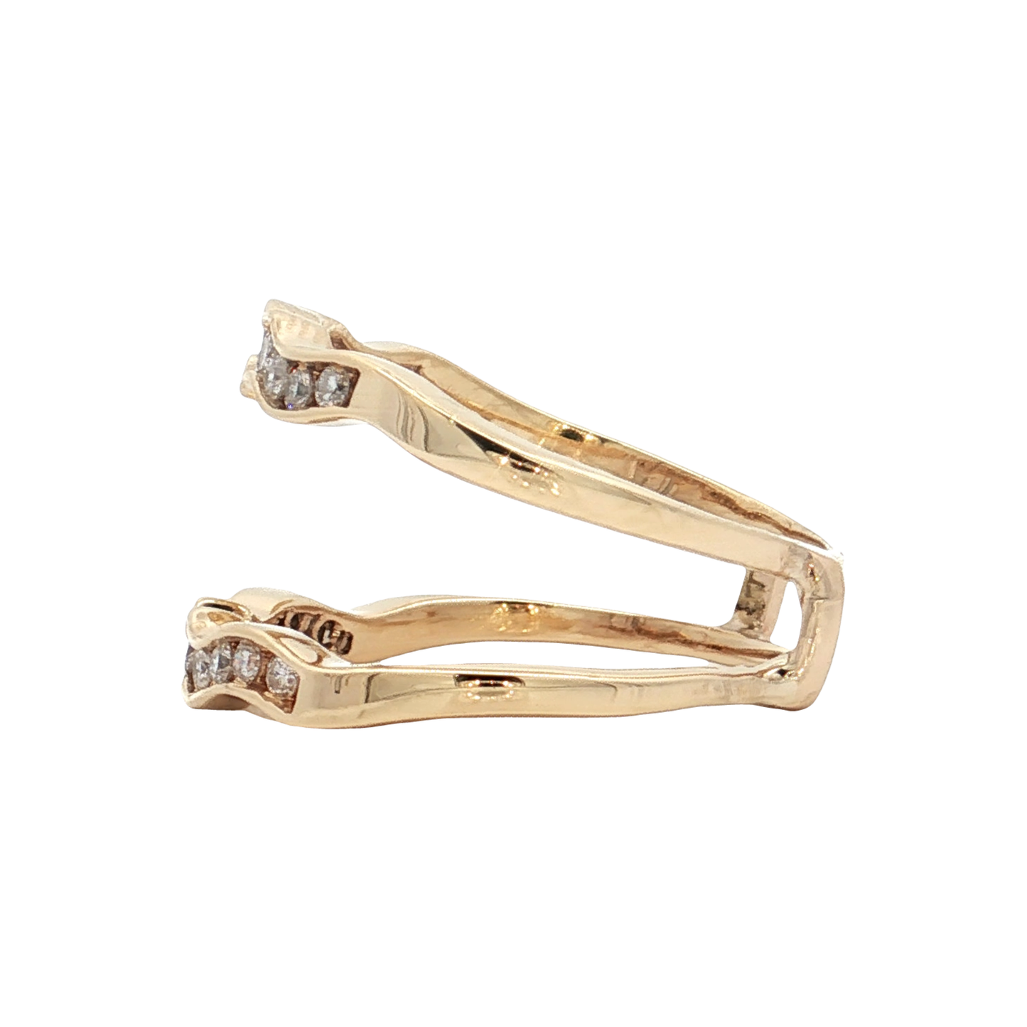 Yellow Gold Diamond Ring Guard