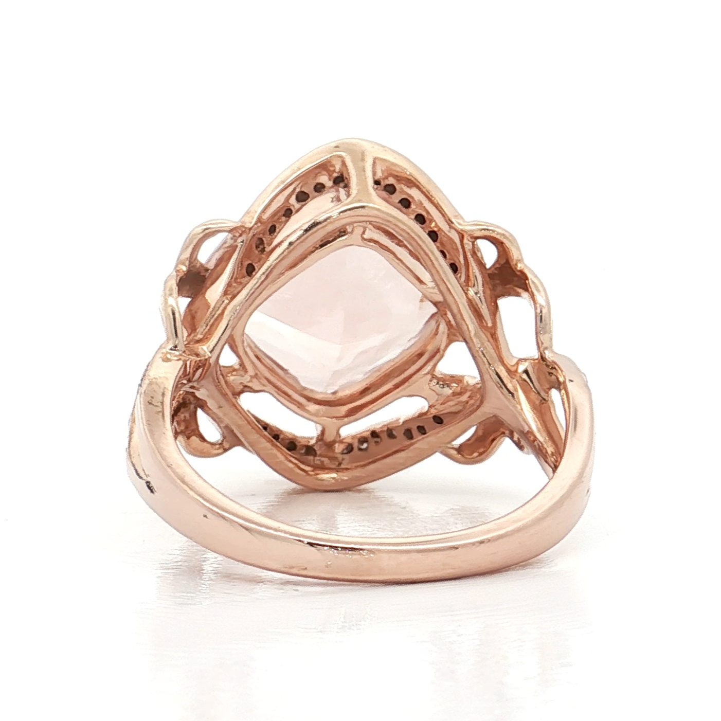 Rose Gold Morganite & Diamond Ring