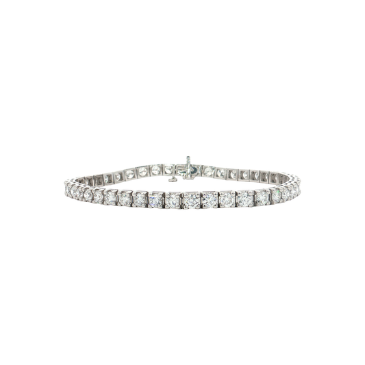 White Gold Lab-Diamond Tennis Bracelet