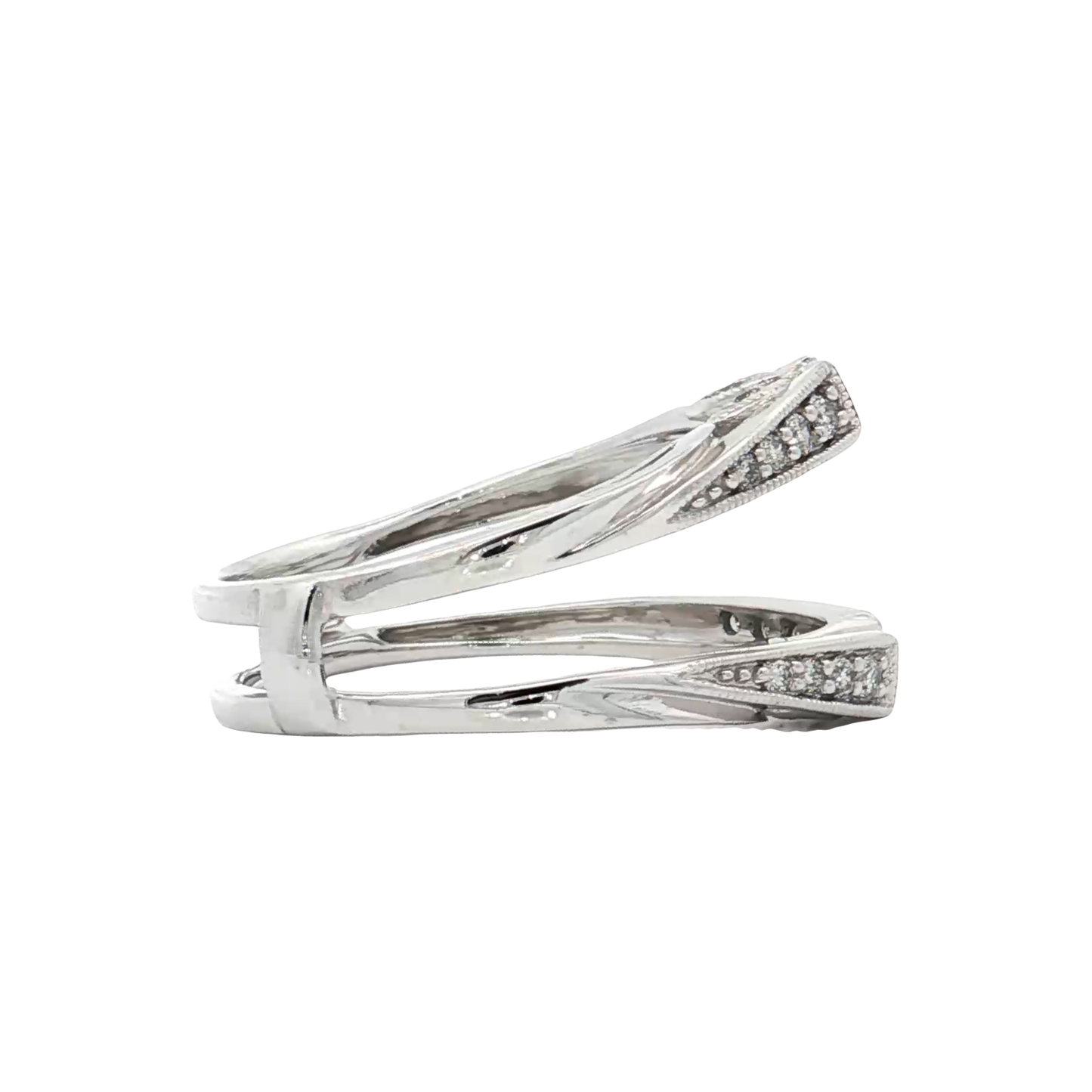 White Gold Diamond Ring Guard