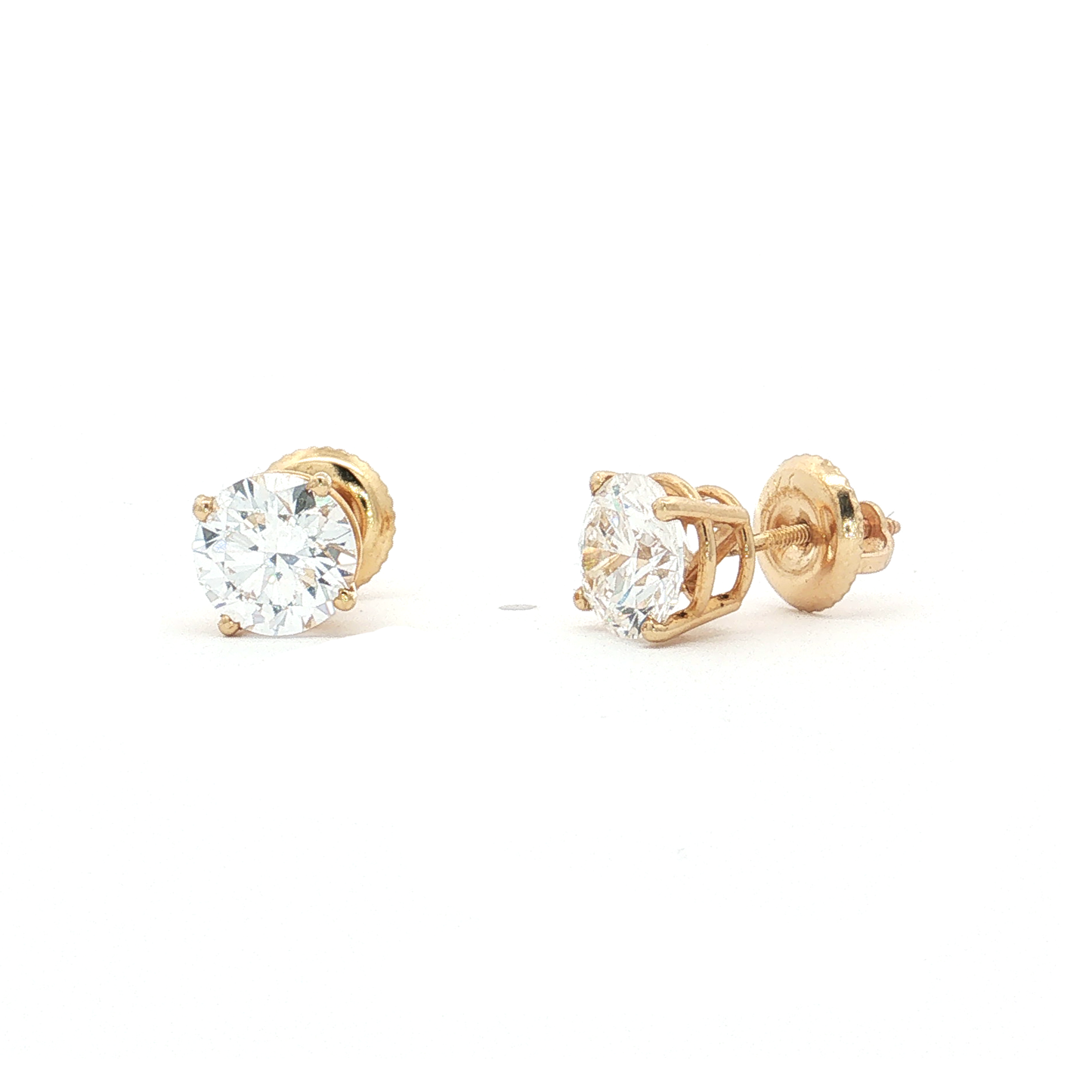 Yellow Gold Lab-Diamond Studs