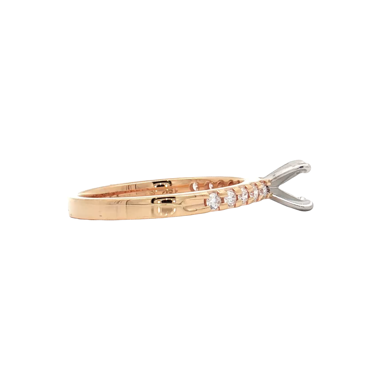 Rose Gold Diamond Bridal Setting