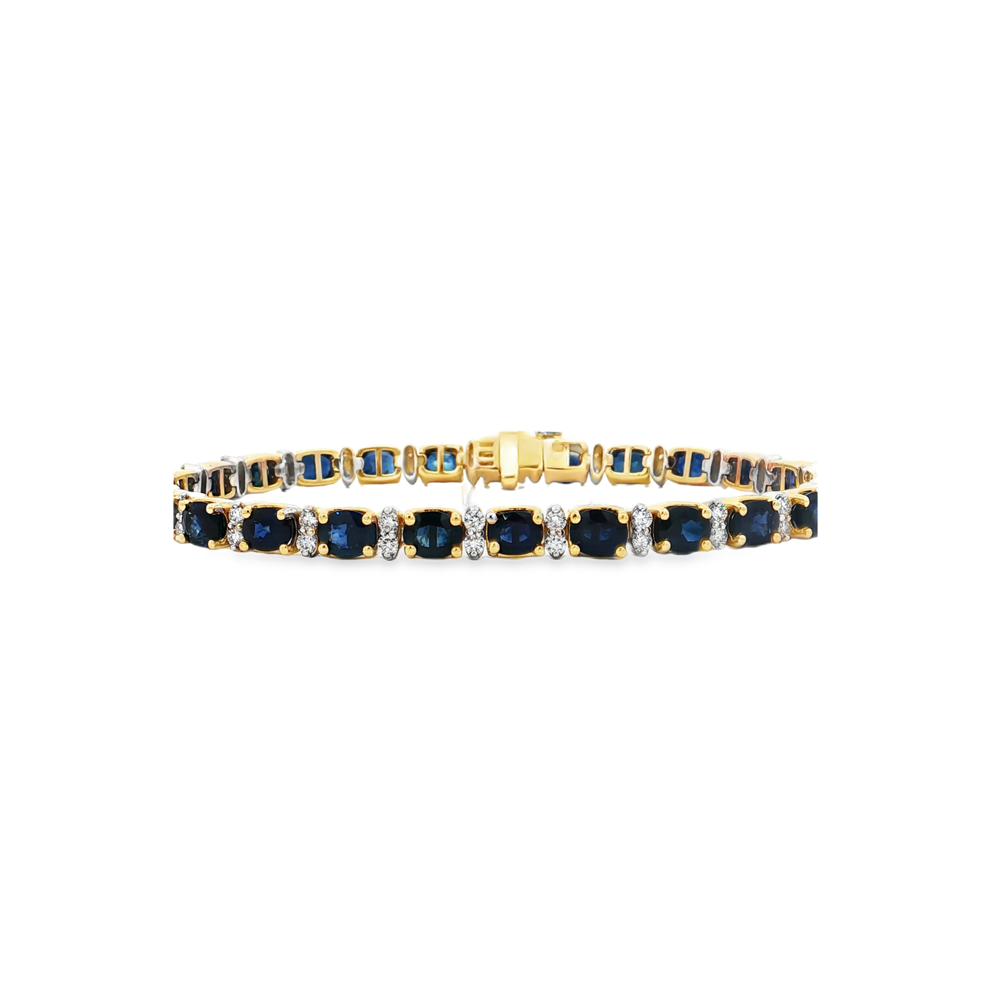 Yellow Gold Sapphire & Diamond Bracelet