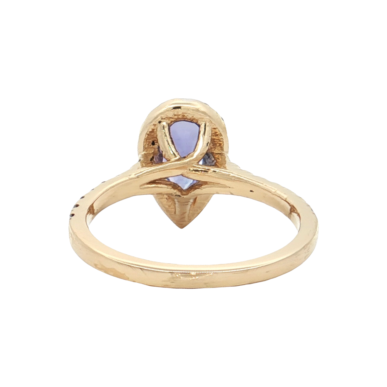 Yellow Gold Tanzanite & Diamond Ring