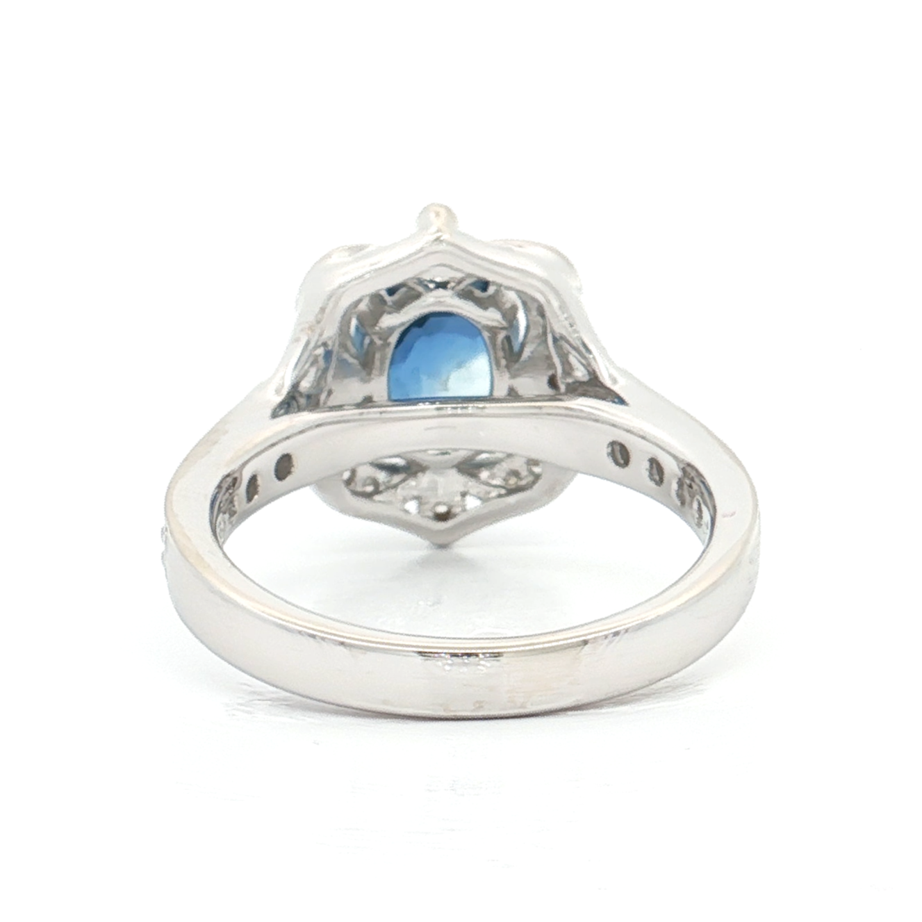 White Gold Sapphire & Diamond Ring