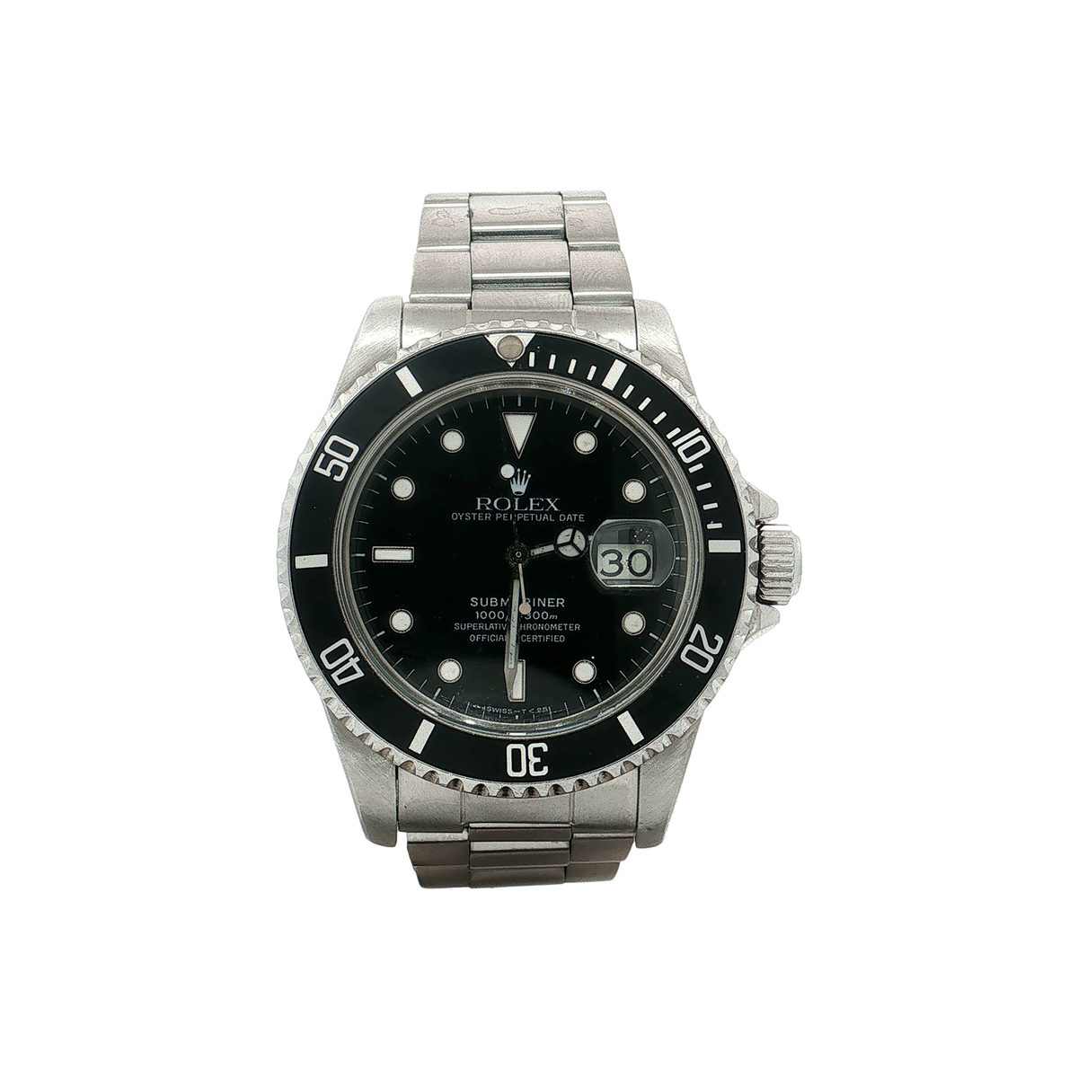 Classic Metal Dive Watch with Black Dial and Bezel