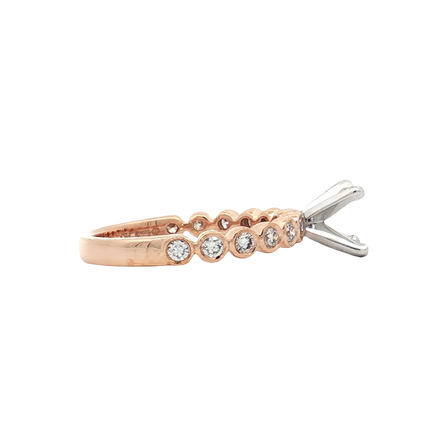 Rose Gold Diamond Bridal Setting
