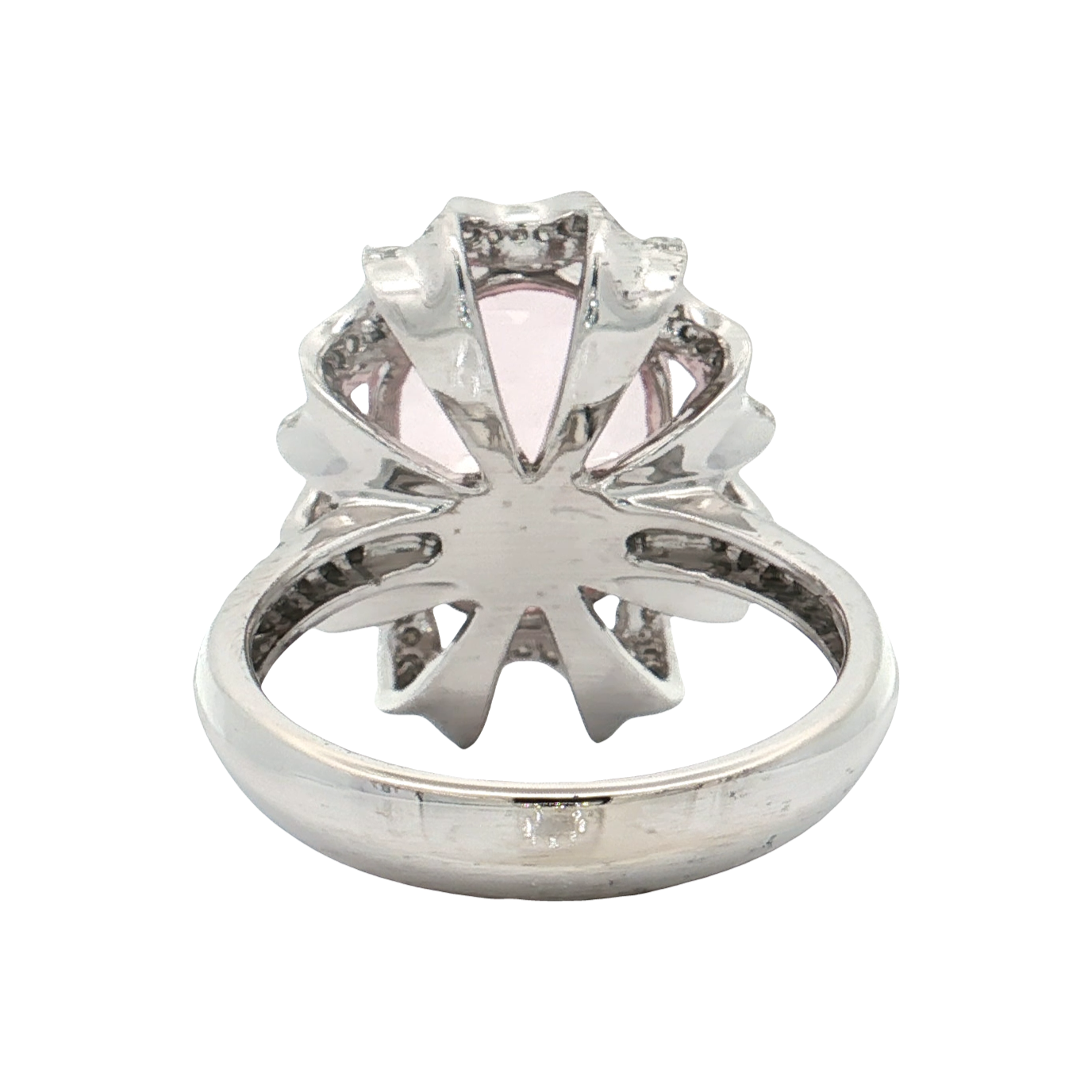 White gold Morganite & Diamond Ring