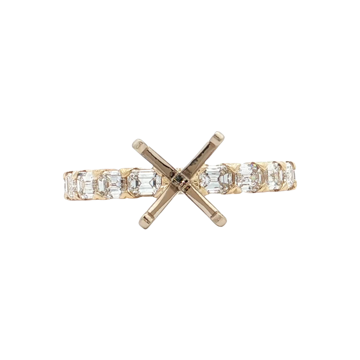 Yellow Gold Diamond Bridal Setting