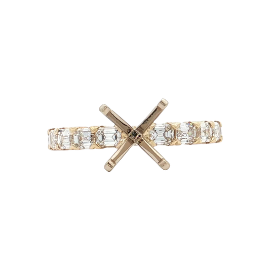 Yellow Gold Diamond Bridal Setting