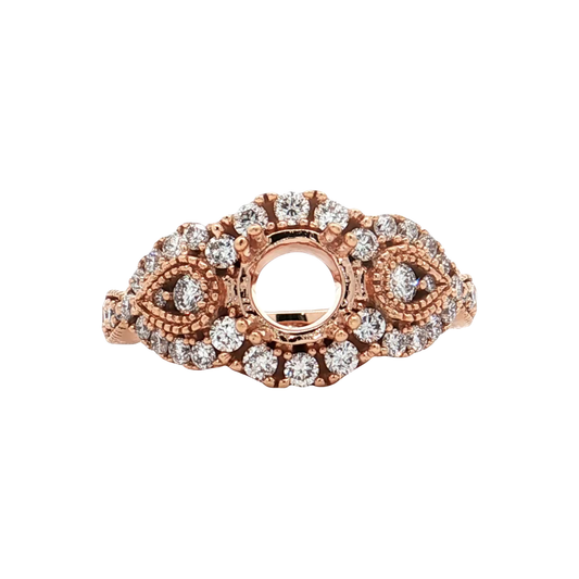 Rose Gold Diamond Bridal Setting