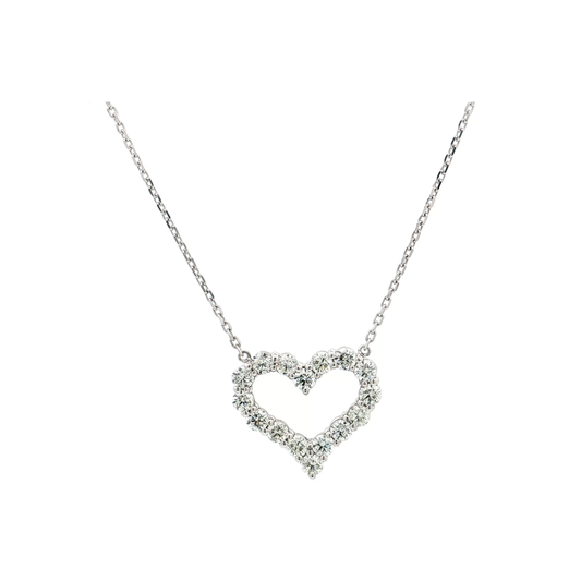 White Gold Diamond Heart Pendant