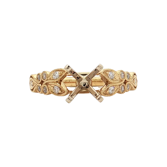 Yellow Gold Diamond Bridal Setting