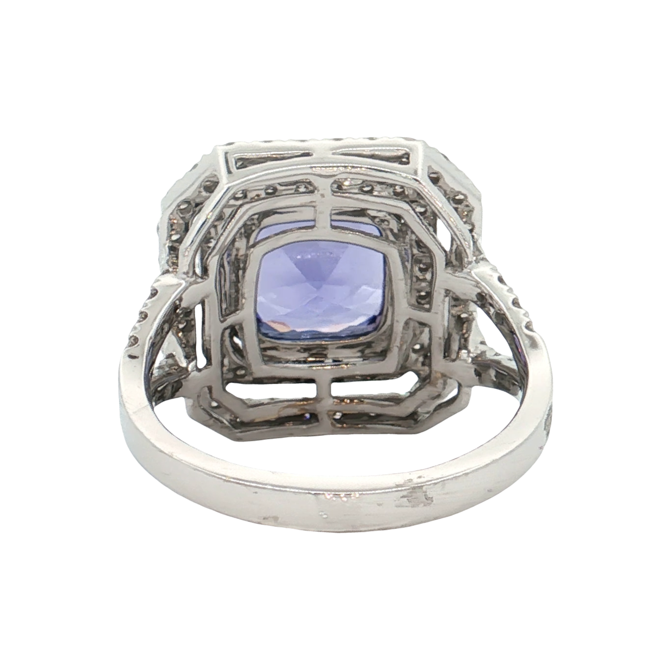 White Gold Tanzanite & Diamond Ring