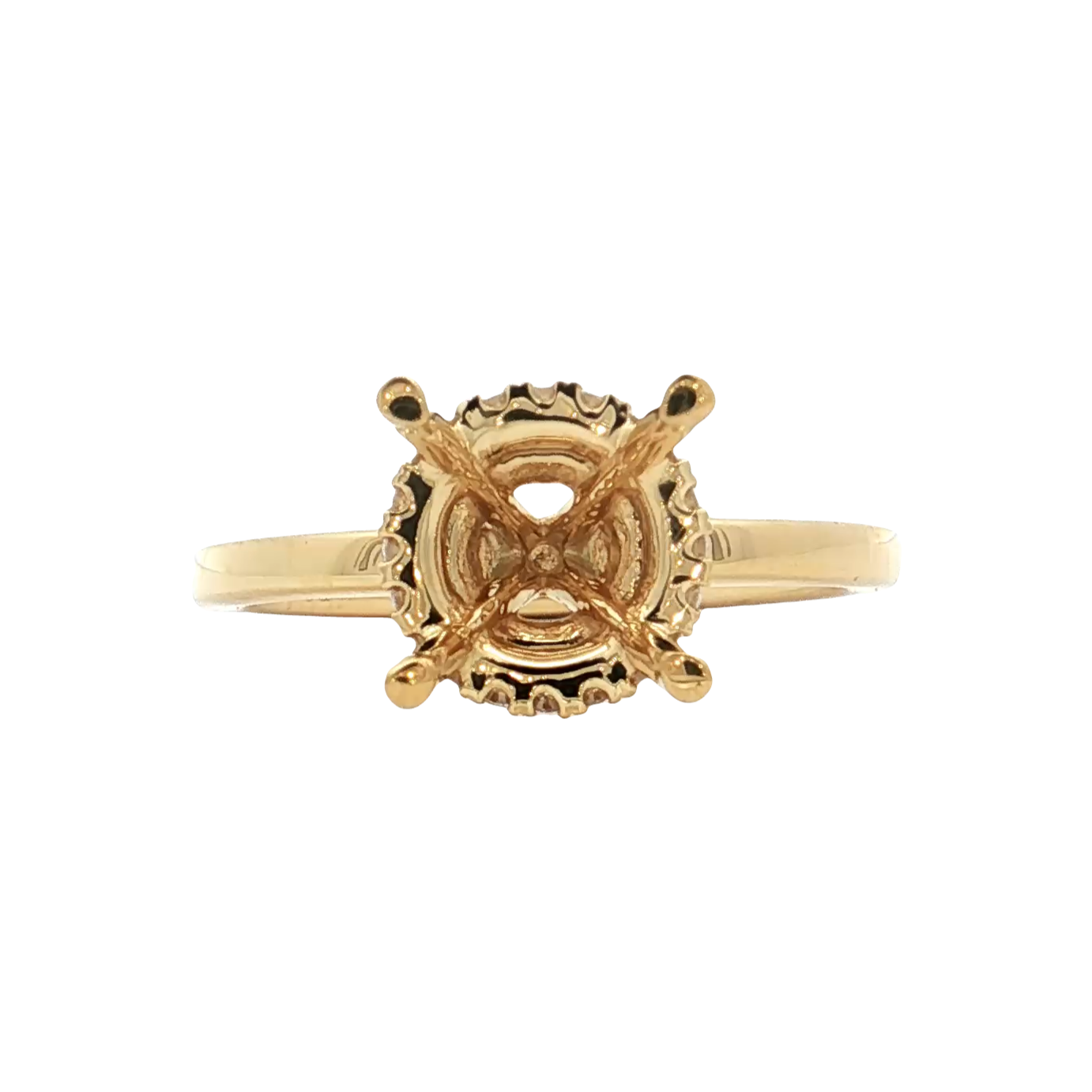 Yellow Gold Diamond Bridal Setting