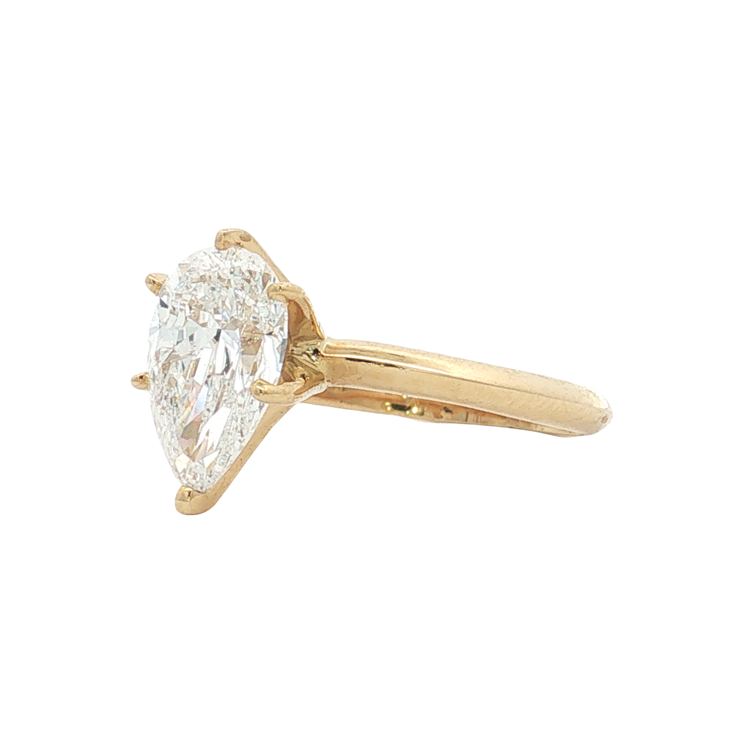 Yellow Gold Lab-Diamond Ring