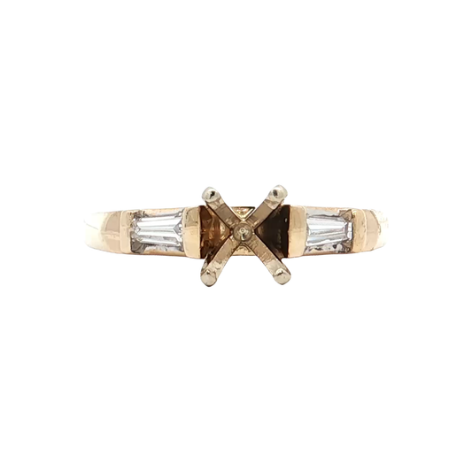 Yellow Gold Diamond Bridal Setting