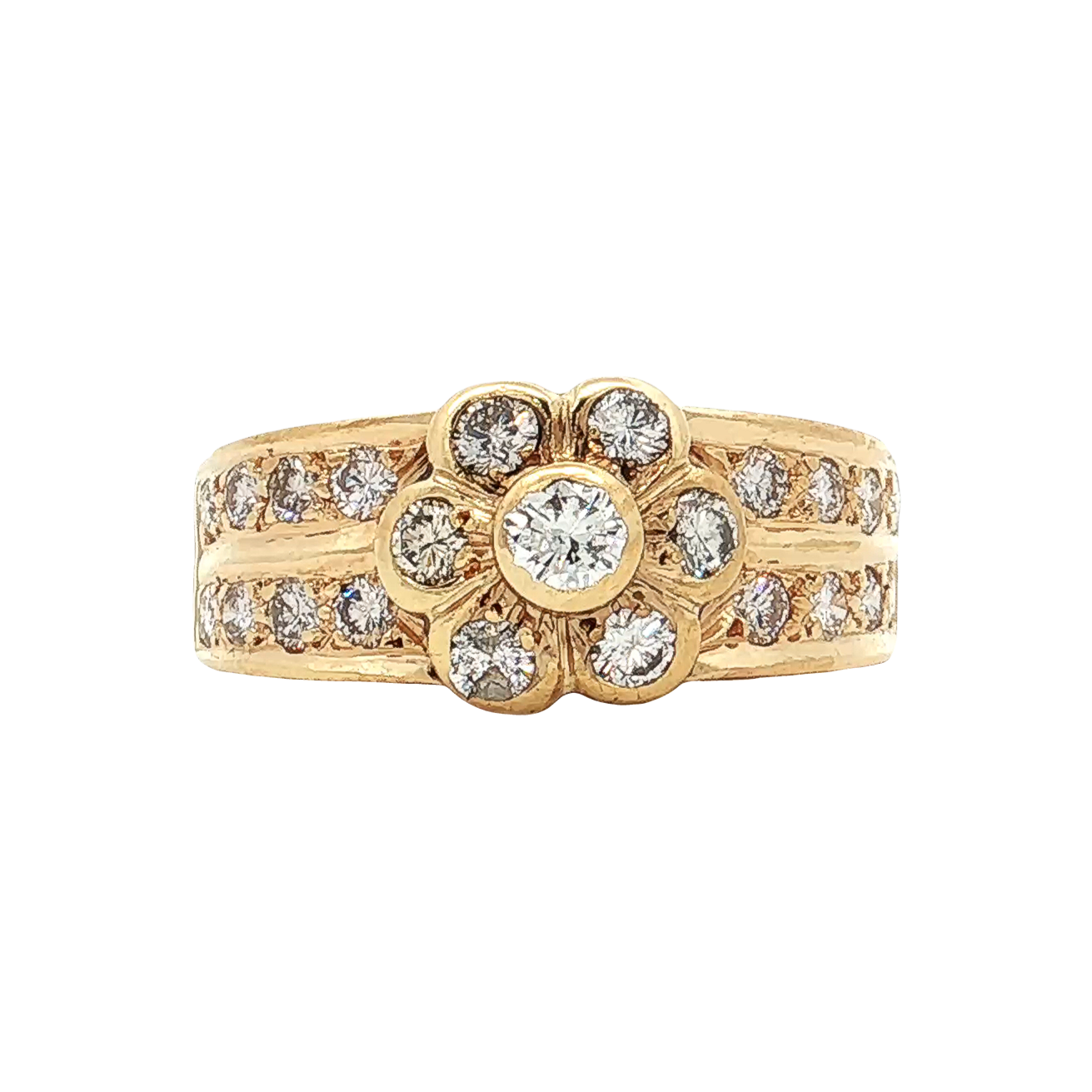 Yellow Gold Diamond Fashion Ring
