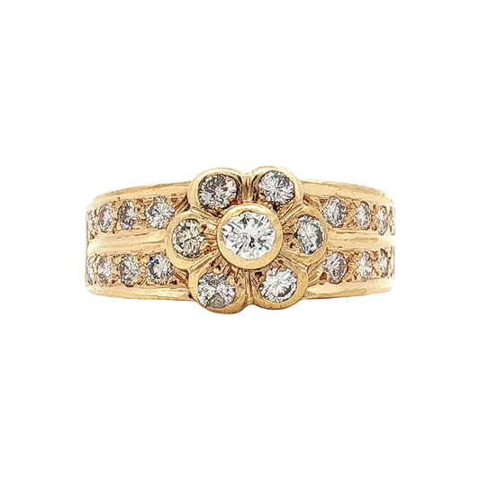 Yellow Gold Diamond Fashion Ring