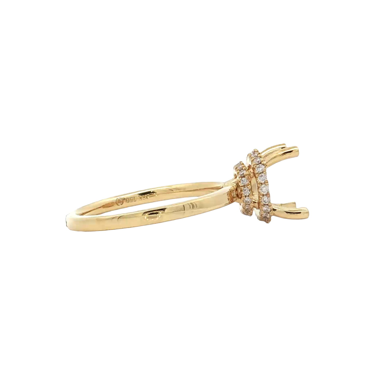 Yellow Gold Diamond Bridal Setting