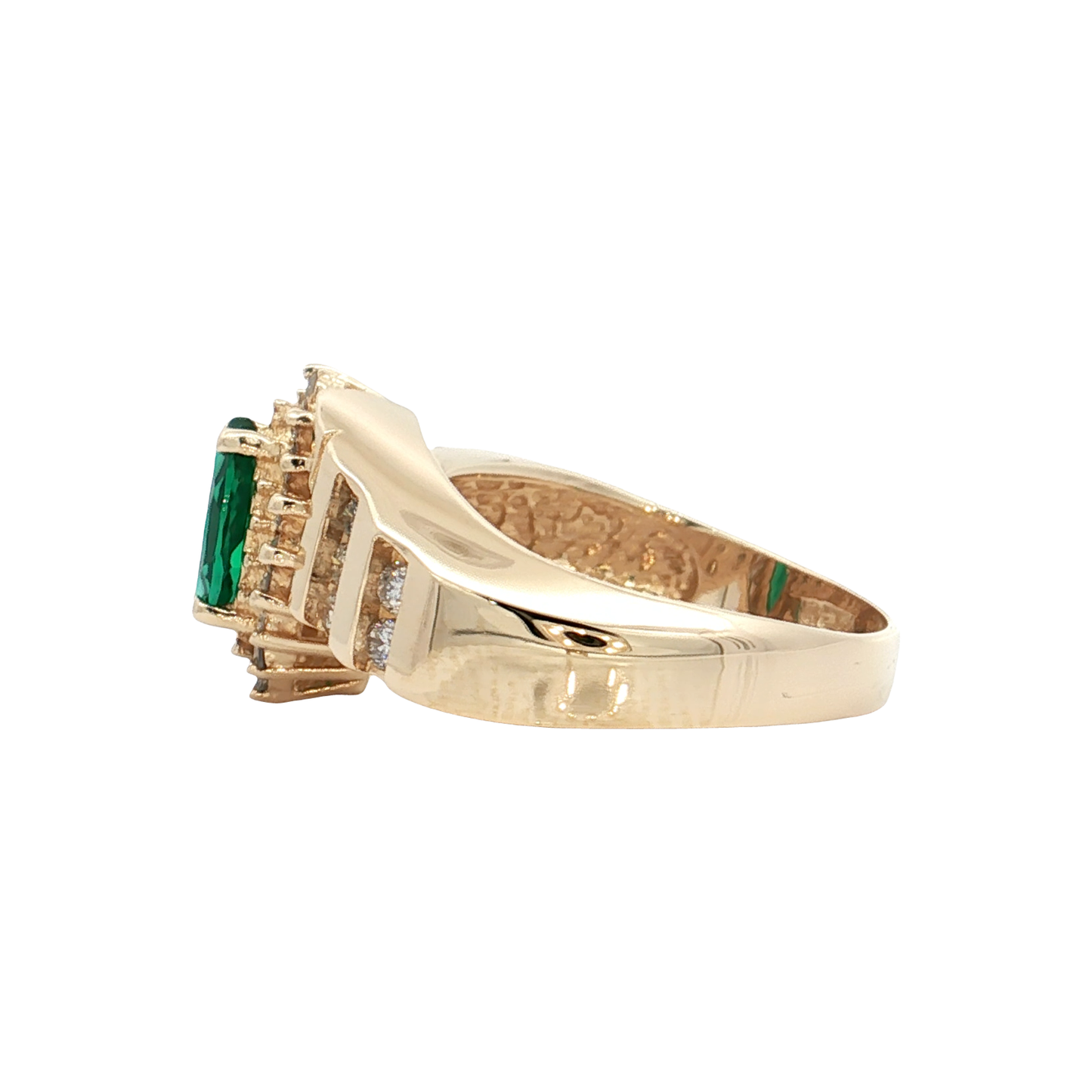 Yellow gold Emerald & Diamond Ring
