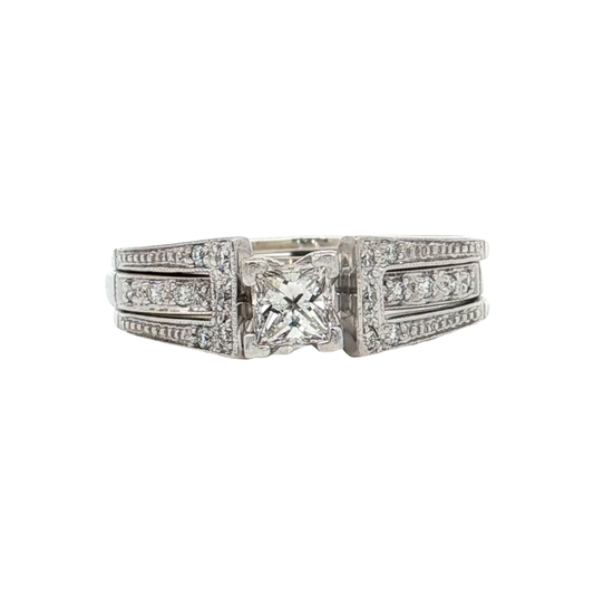 White Gold Diamond Bridal Ring