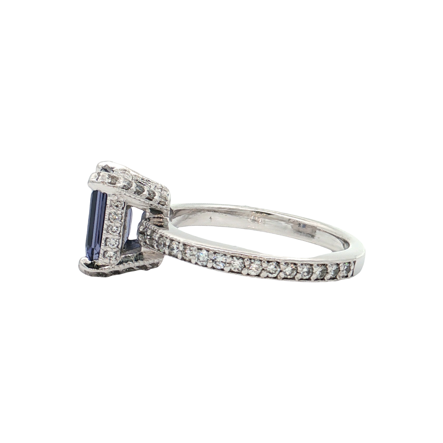 White Gold Tanzanite & Diamond Ring