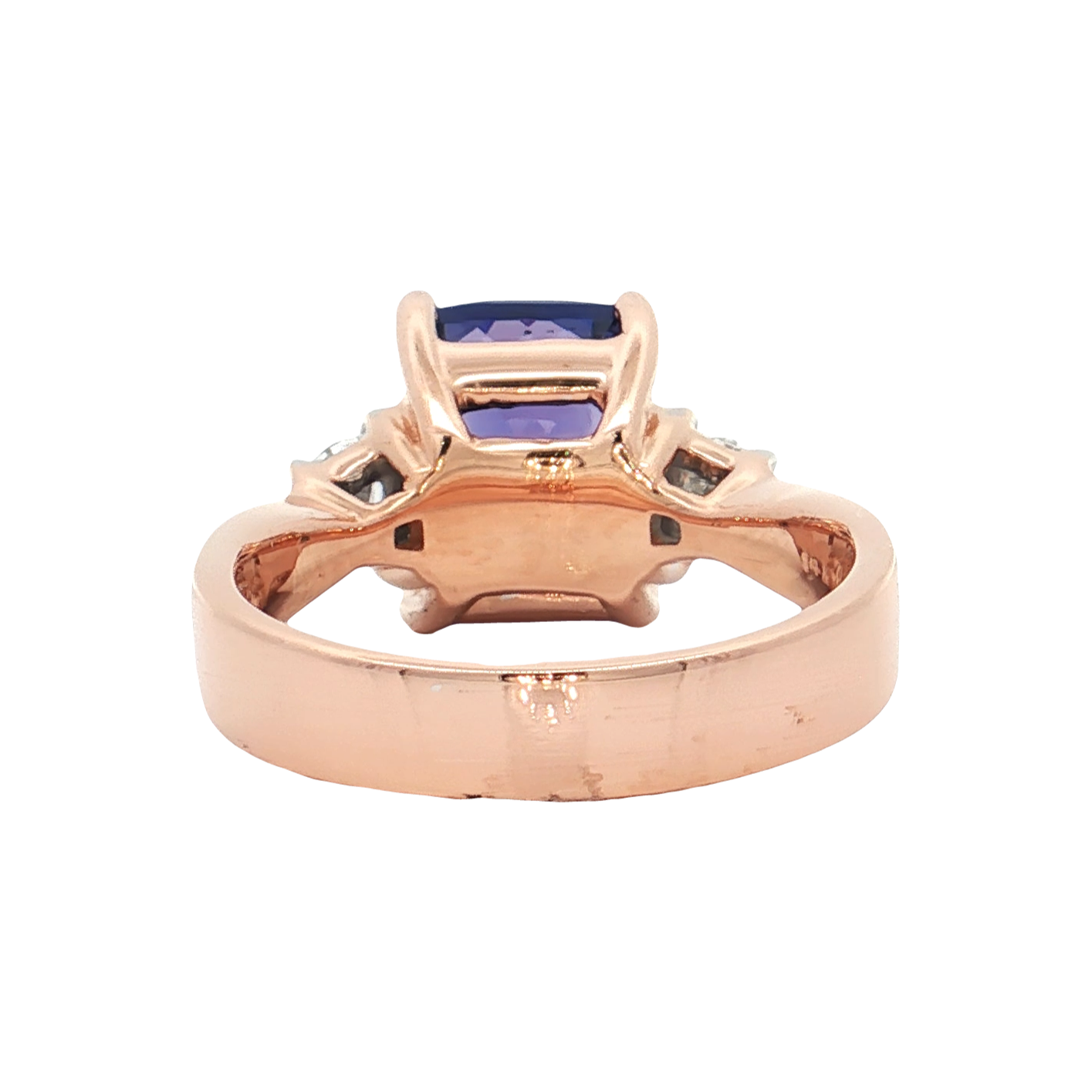 Rose Gold Tanzanite & Diamond Ring