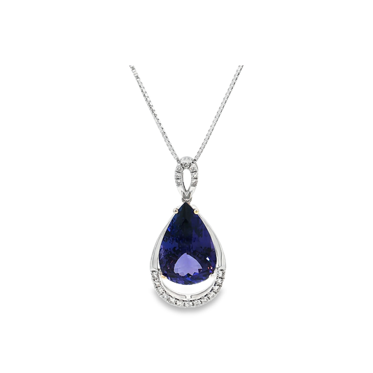 Platinum Tanzanite & Diamond Necklace