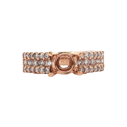 Rose Gold Diamone Bridal Setting