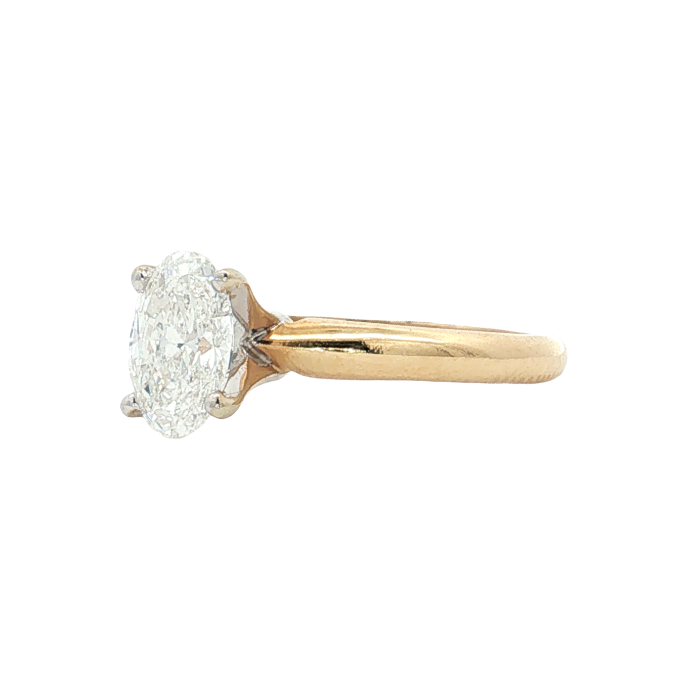 Yellow Gold Lab-Diamond Ring